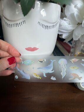 Simply Gilded cut tape  Ocean Animal Sticker Sheet Sea Creatures like new